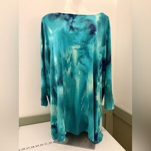 Belle by Kim Gravel Teal and Blue Top